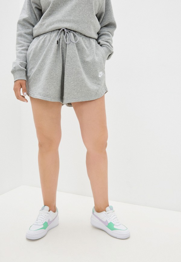 

Шорты спортивные Nike, Серый, W NSW ESSNTL SHORT FT PLUS
