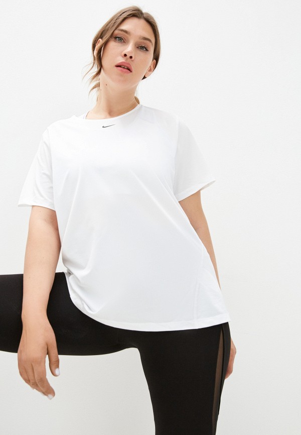

Футболка спортивная Nike, Белый, W NP TOP SS ALL OVER MESH PLUS
