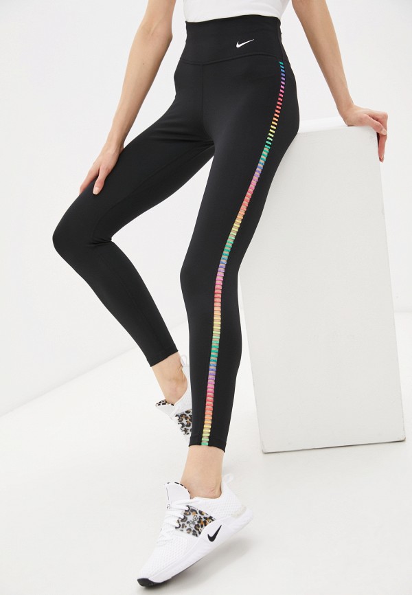 

Тайтсы Nike, Черный, W NIKE ONE RAINBOW LDR 7/8 TGT