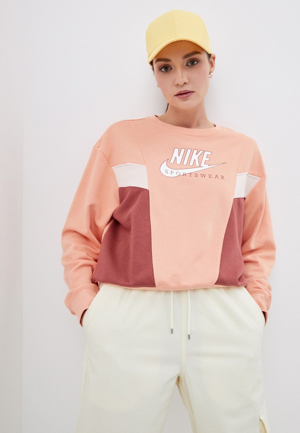 

Свитшот Nike, Коралловый, W NSW HERITAGE CREW FLC