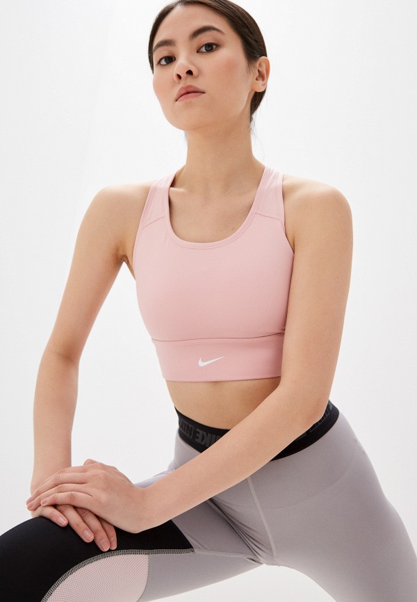 

Топ спортивный Nike, Розовый, W NK DF SWSH LNGLN BRA