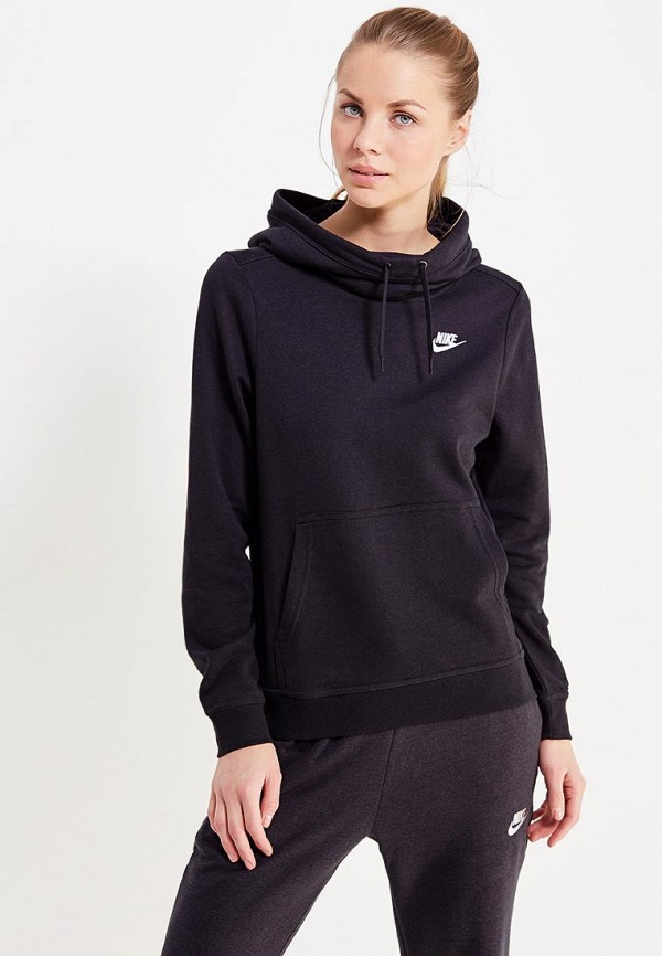 

Худи Nike, WOMEN'S SPORTSWEAR FUNNEL-NECK HOODIE, Черный