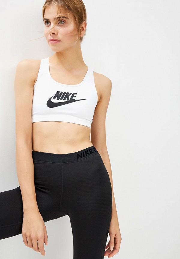 

Топ спортивный Nike, WOMEN'S SWOOSH FUTURA SPORTS BRA, Белый