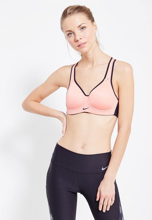 

Топ спортивный Nike, Коралловый, Women's Nike Rival Sports Bra