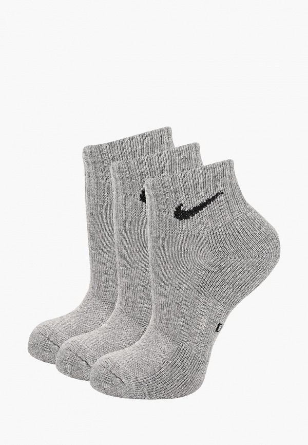 

Комплект Nike, KIDS' PERFORMANCE CUSHIONED QUARTER TRAINING SOCKS (3 PAIR, Серый