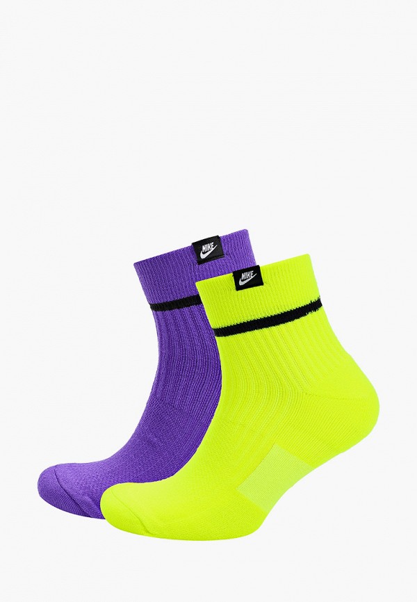 

Комплект Nike, Разноцветный, U SNKR SOX ANKLE 2PR - HI VIZ