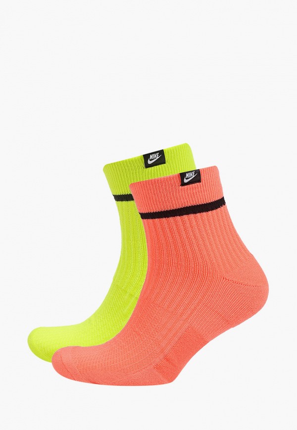 

Комплект Nike, Разноцветный, U SNKR SOX ANKLE 2PR - HI VIZ