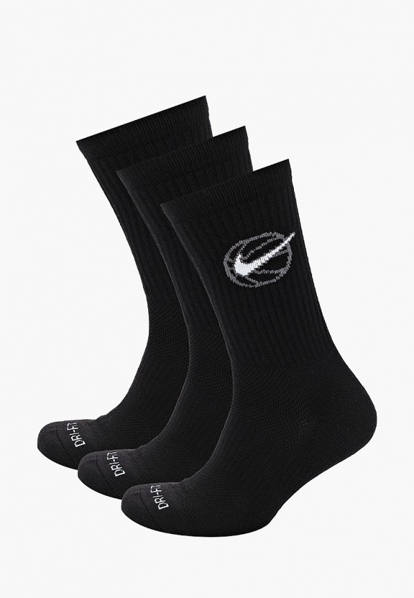 

Носки 3 пары Nike, Черный, U NK CREW EVERYDAY BBALL 3PR