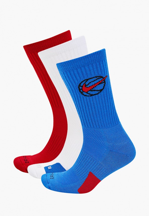 

Носки 3 пары Nike, Разноцветный, U NK CREW EVERYDAY BBALL 3PR