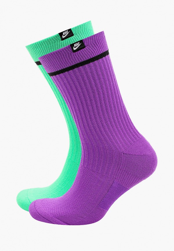 

Носки 2 пары Nike, Разноцветный, U SNKR SOX CREW 2PR - HI VIZ