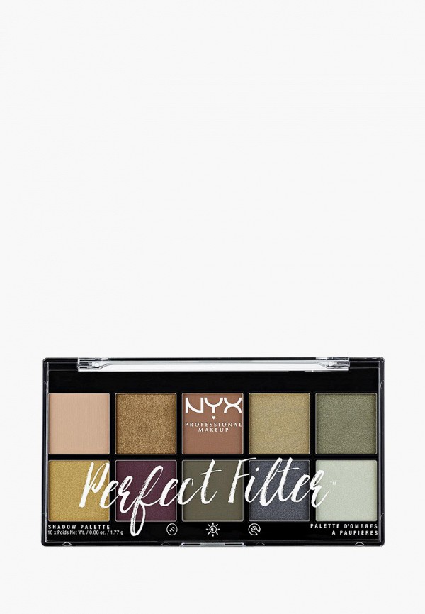 

Палетка для глаз Nyx Professional Makeup, Разноцветный, Perfect Filter Shadow Palette, оттенок 03, Olive you, 17 г