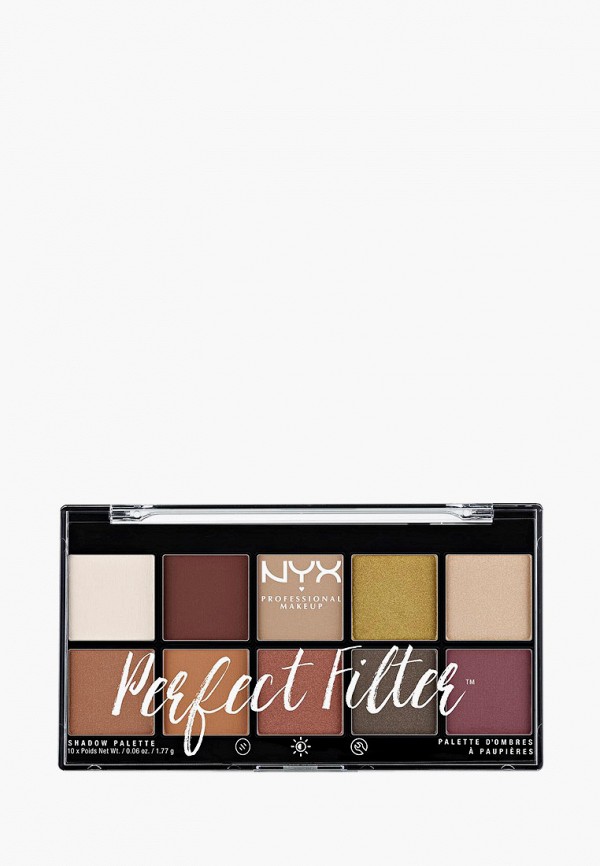 

Палетка для глаз Nyx Professional Makeup, Разноцветный, Perfect Filter Shadow Palette, оттенок 02, Rustic antique, 17 г