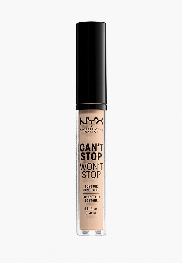 

Консилер Nyx Professional Makeup, Бежевый, Can't Stop Won't Stop Contour Concealer, оттенок 06 Vanilla, 3,5 мл;
