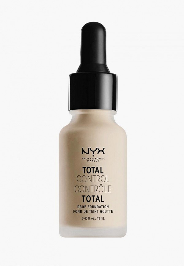

Тональное средство Nyx Professional Makeup, Бежевый, Total Control Drop Foundation, оттенок 02, Alabaster, 13 мл