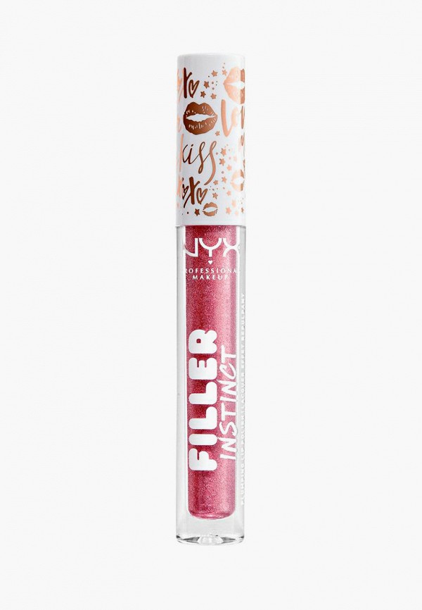 

Блеск для губ Nyx Professional Makeup, Розовый, Filler Instinct Plumping Lip Polish с эффектом увеличения объема, оттенок 06, Major Mouthage, 2.5 мл