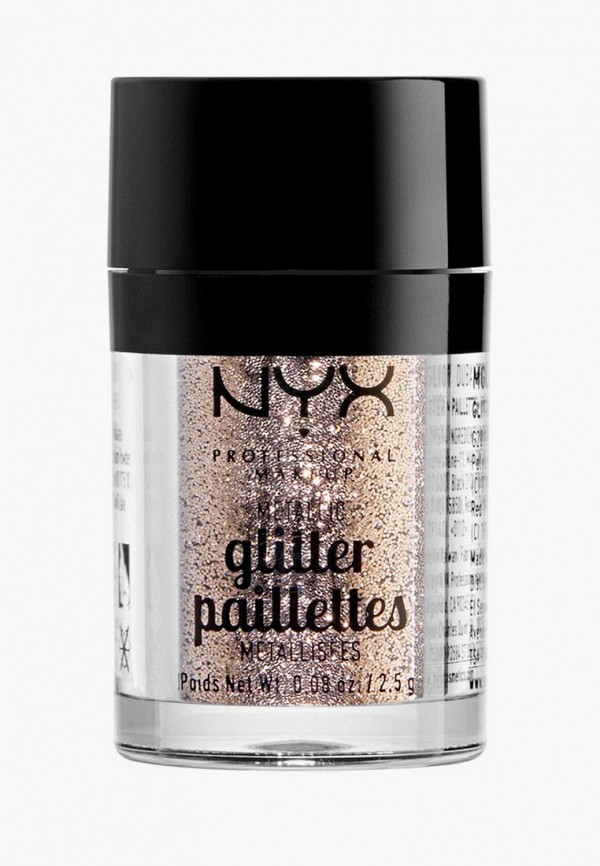 

Глиттер Nyx Professional Makeup, Золотой, Metallic Glitter, оттенок 04, Goldstone, 2,5 г