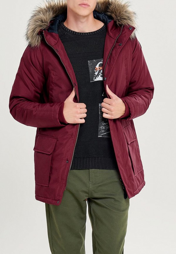 

Парка Only & Sons, Only & Sons ON013EMBUUY9, Бордовый