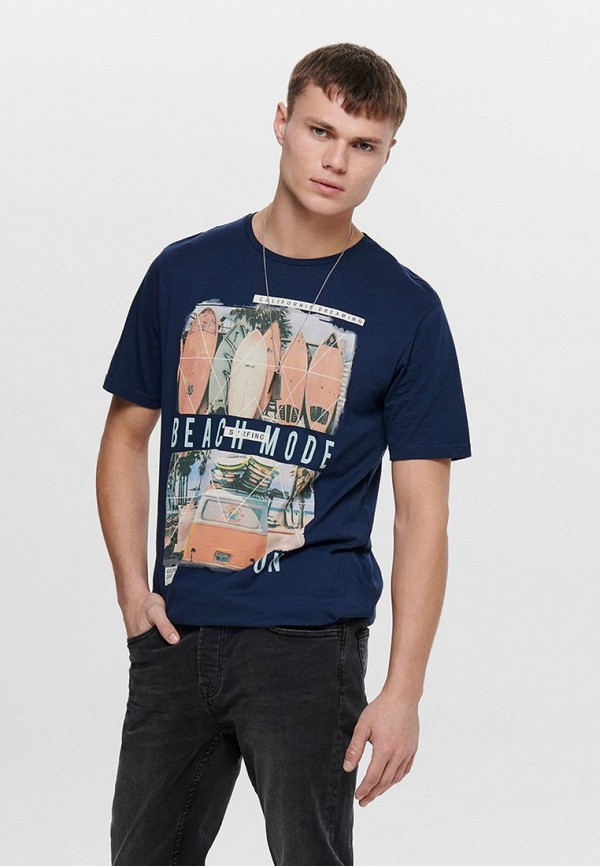 

Футболка Only & Sons, Синий, Only & Sons ON013EMHJCG2