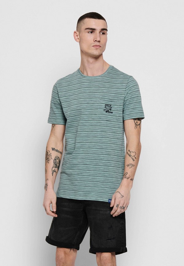 

Футболка Only & Sons, Бирюзовый