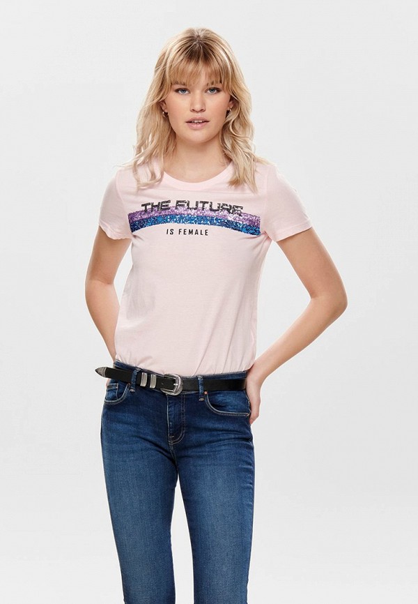 

Футболка Only, Розовый, Only ON380EWDTDE4
