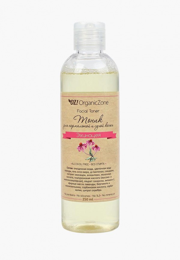 

Тоник для лица OZ! OrganicZone, Прозрачный, для нормальной и сухой кожи 250 мл.