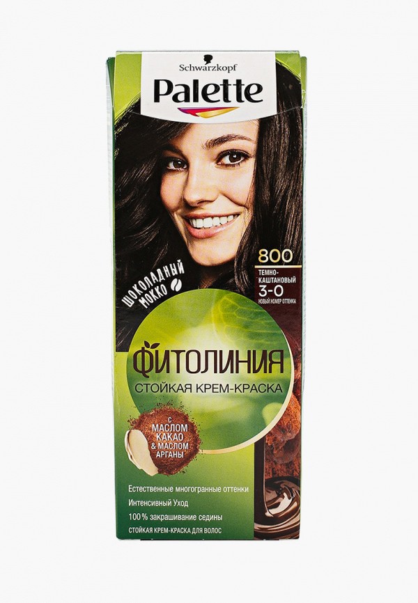 

Краска для волос Palette, Коричневый, ФИТОЛИНИЯ, 800, Темно-каштановый, 110 мл