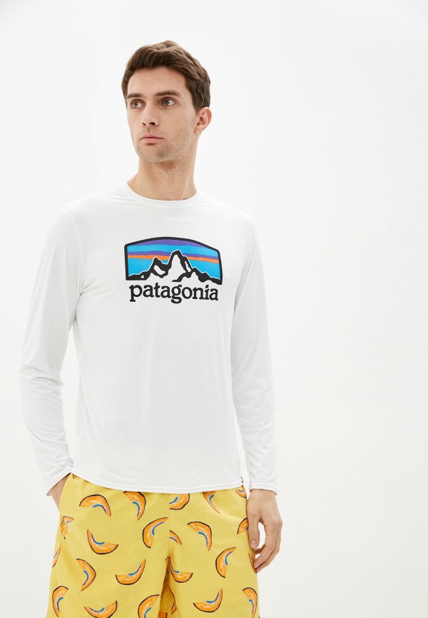 

Лонгслив Patagonia, Белый, M's L/S Cap Cool Daily Graphic Shirt