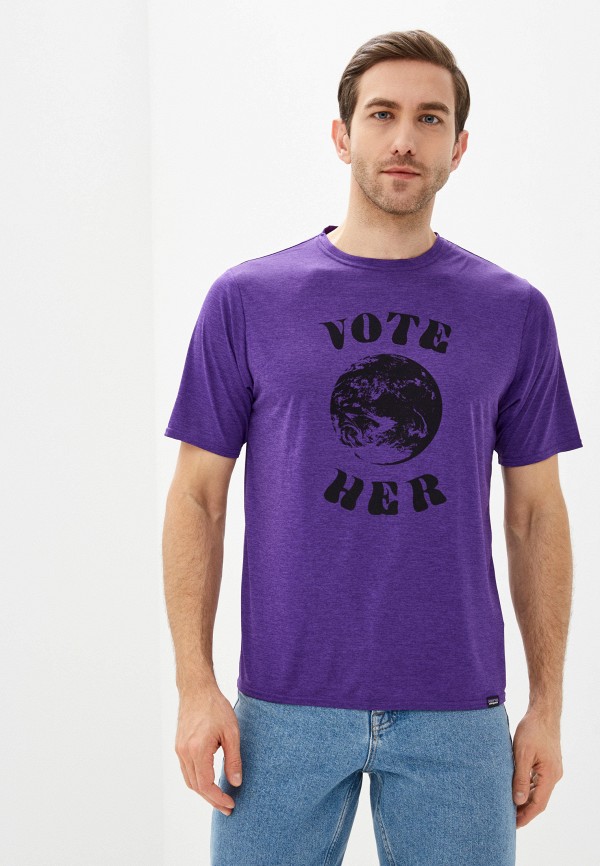 

Футболка спортивная Patagonia, Фиолетовый, M's Cap Cool Daily Graphic Shirt