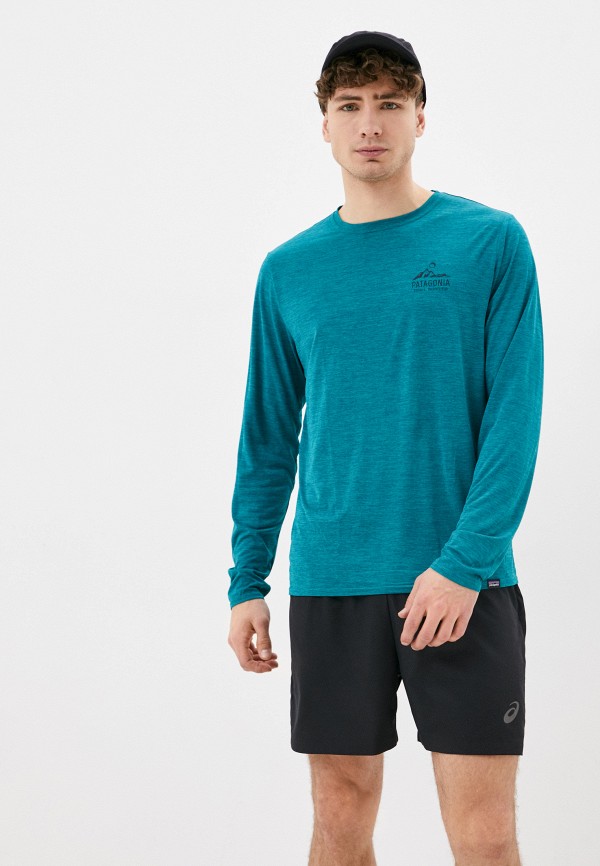 

Лонгслив спортивный Patagonia, Бирюзовый, M's L/S Cap Cool Daily Graphic Shirt