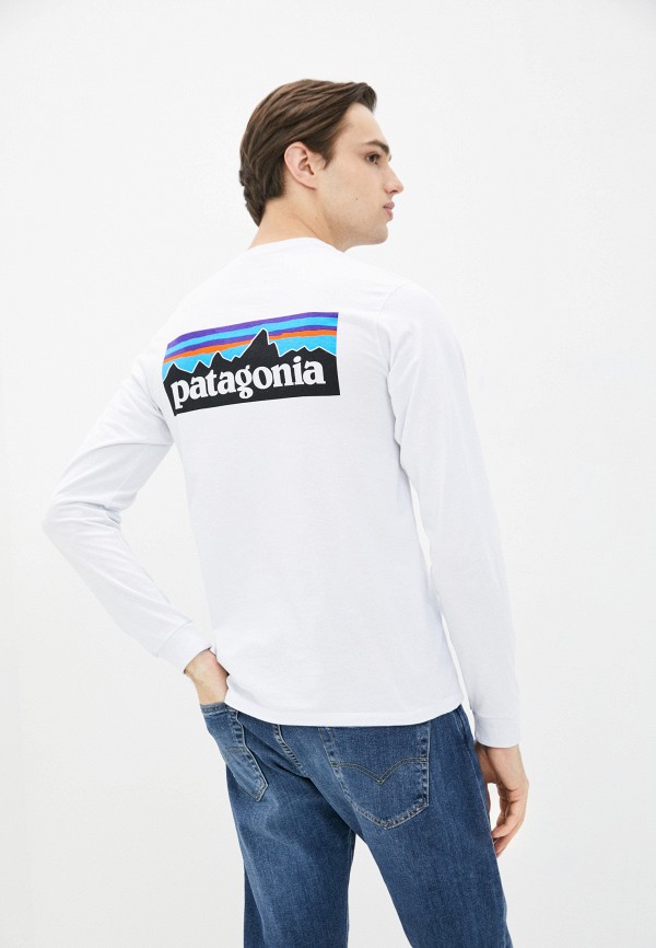 

Лонгслив Patagonia, Белый, M's L/S P-6 Logo Responsibili-Tee