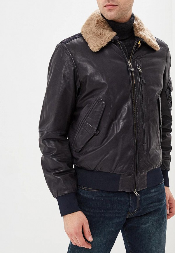 

Куртка кожаная Parajumpers, Черный, BRIGADIER LEATHER