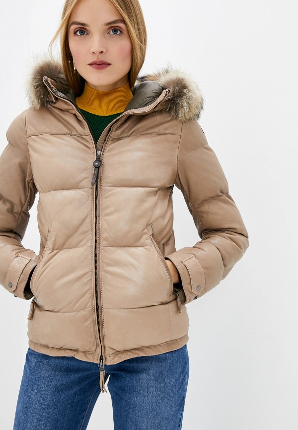 

Куртка кожаная Parajumpers, SCARLET LEATHER, Бежевый