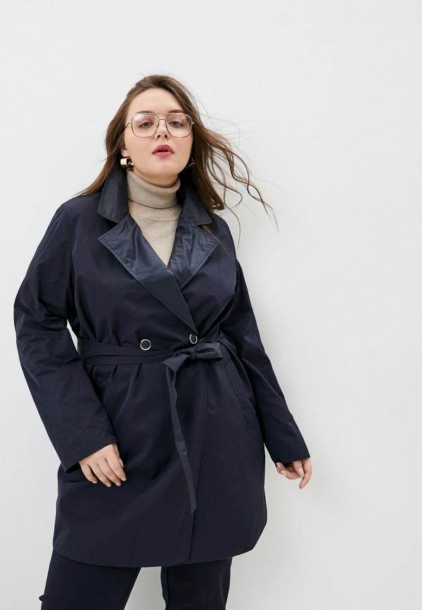 

Плащ Persona by Marina Rinaldi, Синий, REVERSIBLE