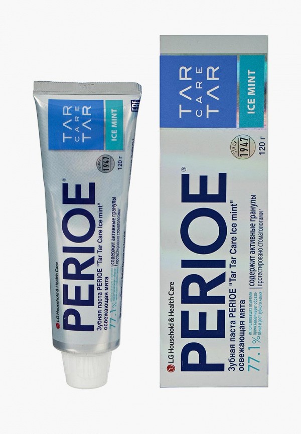 

Зубная паста Perioe, "Tar Tar сare ice mint" освежающая мята, 120 гр