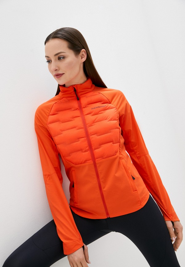 Куртка утепленная Peak Performance оранжевого цвета