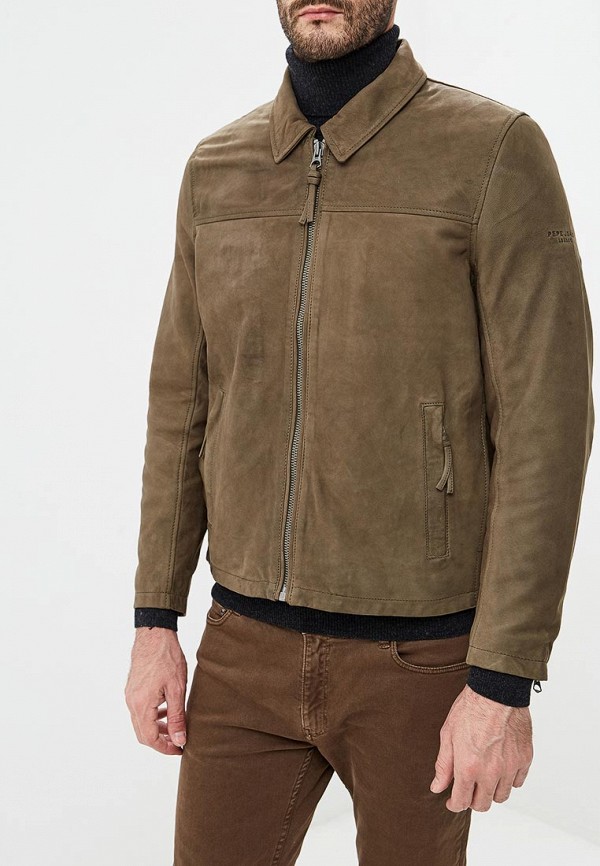 

Куртка кожаная Pepe Jeans, Pepe Jeans PE299EMBTDF3, Хаки