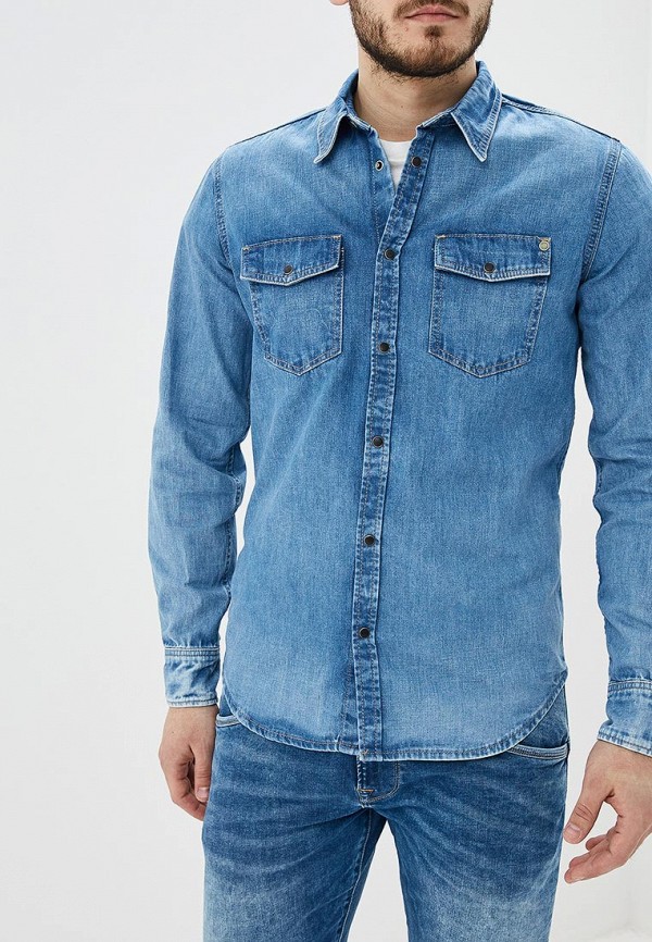 

Рубашка джинсовая Pepe Jeans, Pepe Jeans PE299EMDHGF2, Синий