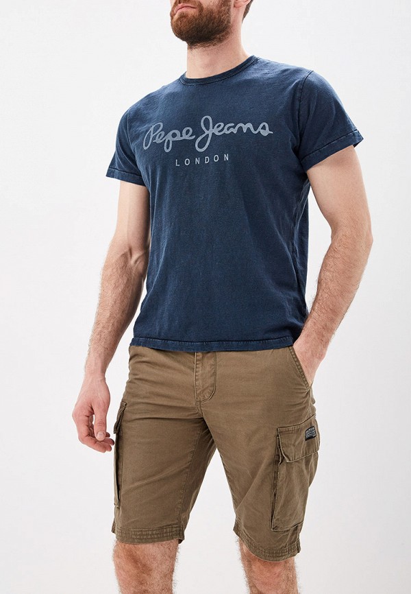 

Футболка Pepe Jeans, Pepe Jeans PE299EMEPWB3, Синий