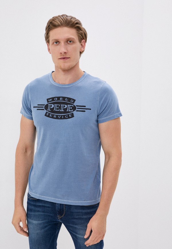 

Футболка Pepe Jeans, Голубой, Pepe Jeans PE299EMJVSN9