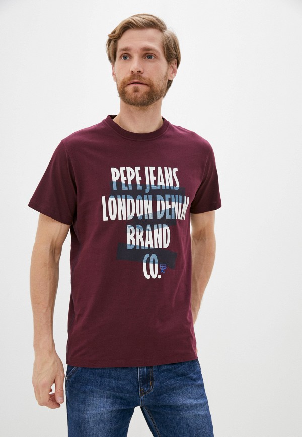

Футболка Pepe Jeans, Бордовый