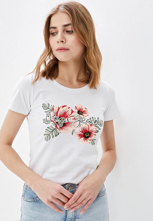 

Футболка Pepe Jeans, Pepe Jeans PE299EWETGK3, Белый