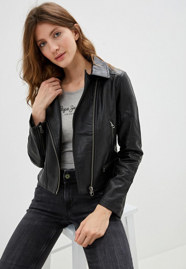 

Куртка кожаная Pepe Jeans, Черный, Pepe Jeans PE299EWFWWC7