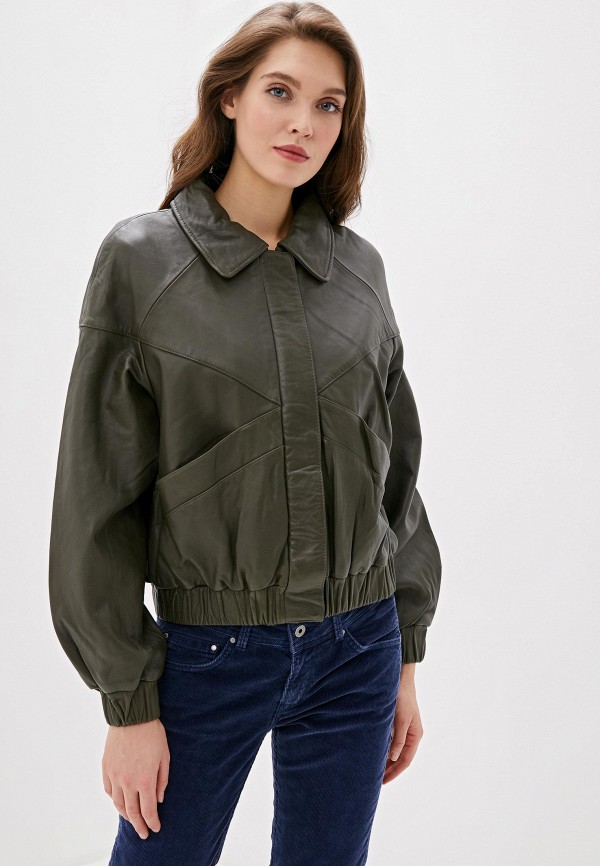 

Куртка кожаная Pepe Jeans, Хаки, Dua Lipa