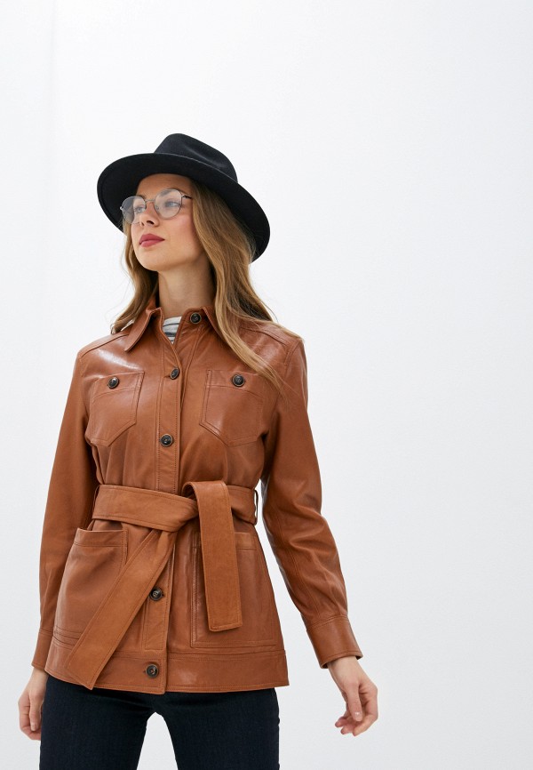 

Куртка кожаная Pepe Jeans, Коричневый, Pepe Jeans PE299EWHBVB8