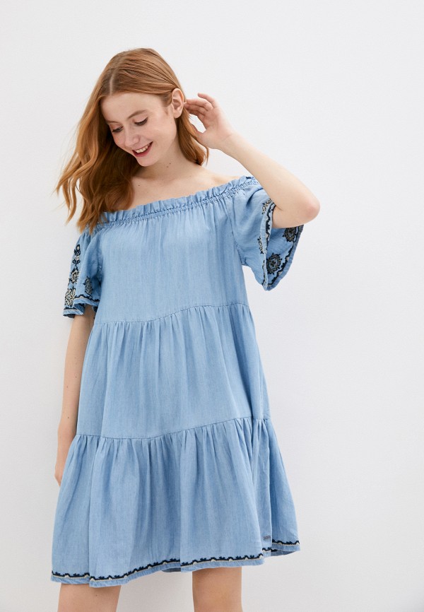 

Платье джинсовое Pepe Jeans, Голубой, Pepe Jeans PE299EWHBVF4