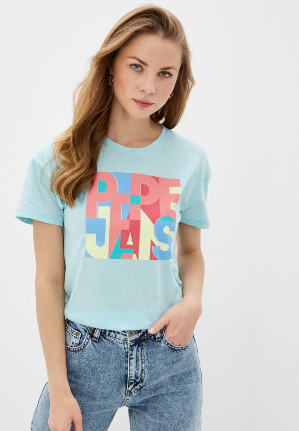 

Футболка Pepe Jeans, Голубой, Pepe Jeans PE299EWHBVQ2