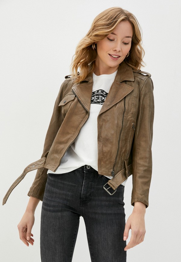 

Куртка кожаная Pepe Jeans, Бежевый, JULIETTE