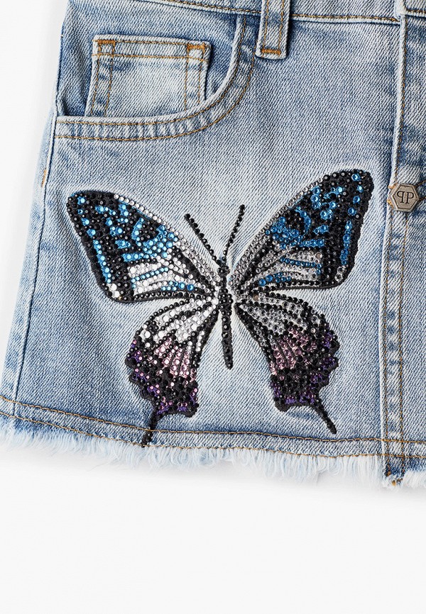 

Юбка джинсовая Philipp Plein, Голубой, Philipp Plein PH016EGLKQO3