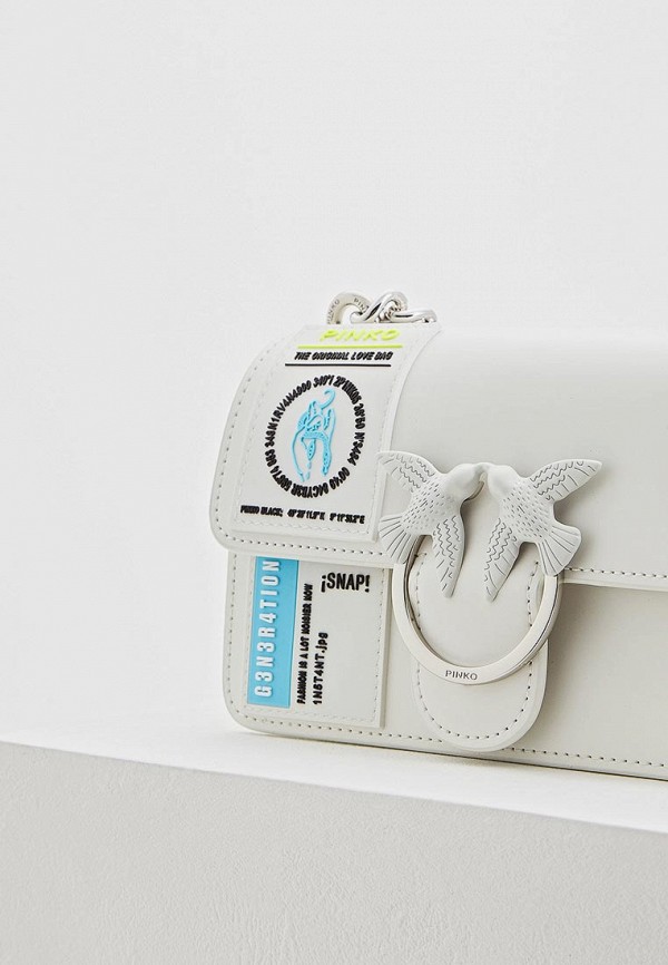 Пинко сумка белая с рисунком