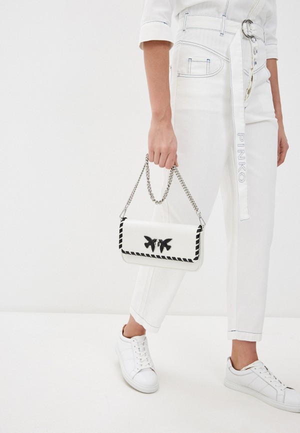 Пинко сумка белая с рисунком